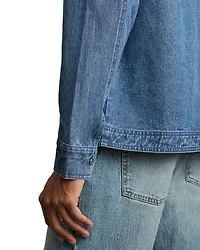 Tore Long Sleeve Denim Overshirt