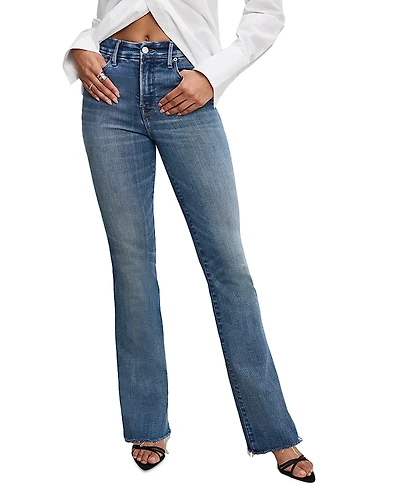 Good American Soft Tech Good Classic High Rise Bootcut Jeans