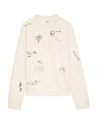 Uppy Graffiti Print Sweatshirt