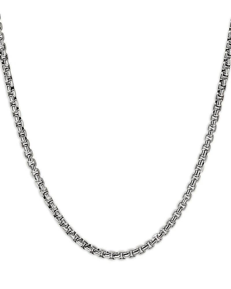 John Hardy Sterling Silver Chain Box Link Necklace