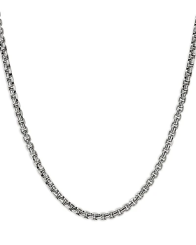 John Hardy Sterling Silver Chain Box Link Necklace