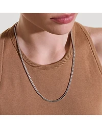 Sterling Silver Chain Icon Mini Necklace, 22"