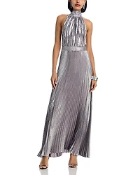 L'Idee Eden Pleated Halter Dress