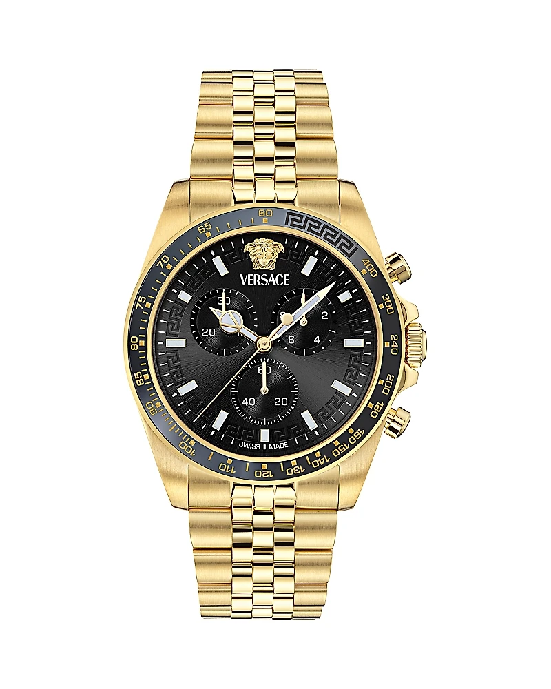 Versace Greca Chrono Wave Chronograph Watch, 43mm