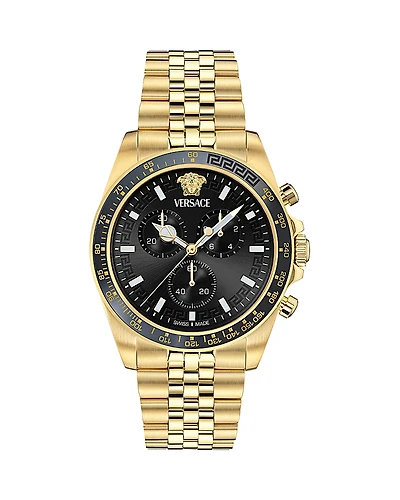Versace Greca Chrono Wave Chronograph Watch, 43mm