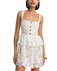 Lace Peplum Mini Dress