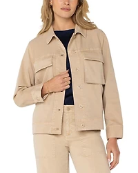 Button Front Cargo Jacket