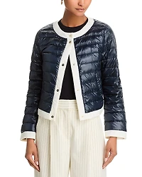 Herno Matte Trim Quilted Short Jacket