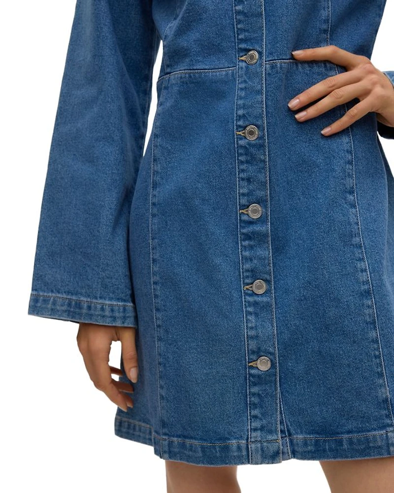 Long Sleeve Denim Mini Dress