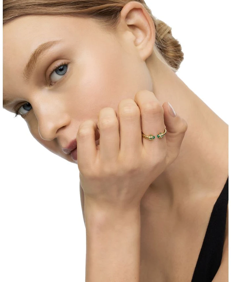 18K Yellow Gold Renaissance Emerald Ring