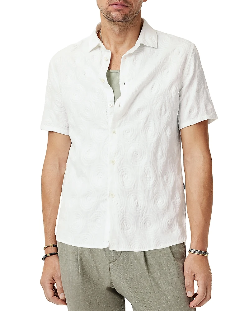 John Varvatos Sean Textured Short Sleeve Shirt