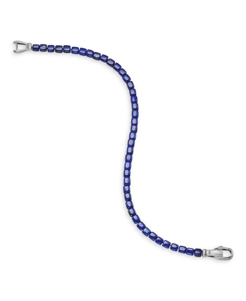 Men's Spiritual Beads Cushion Bracelet with Lapis Lazuli