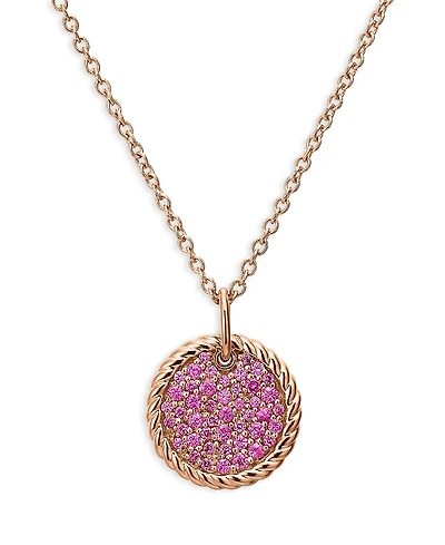 David Yurman Pave Plate Necklace