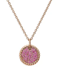 David Yurman Pave Plate Necklace