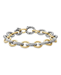 Oval Link Bracelet with Gold