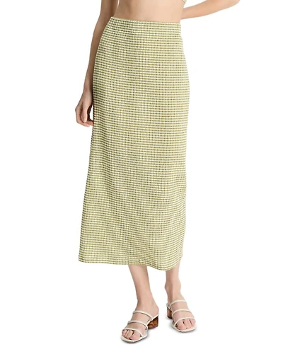Seersucker Midi Skirt