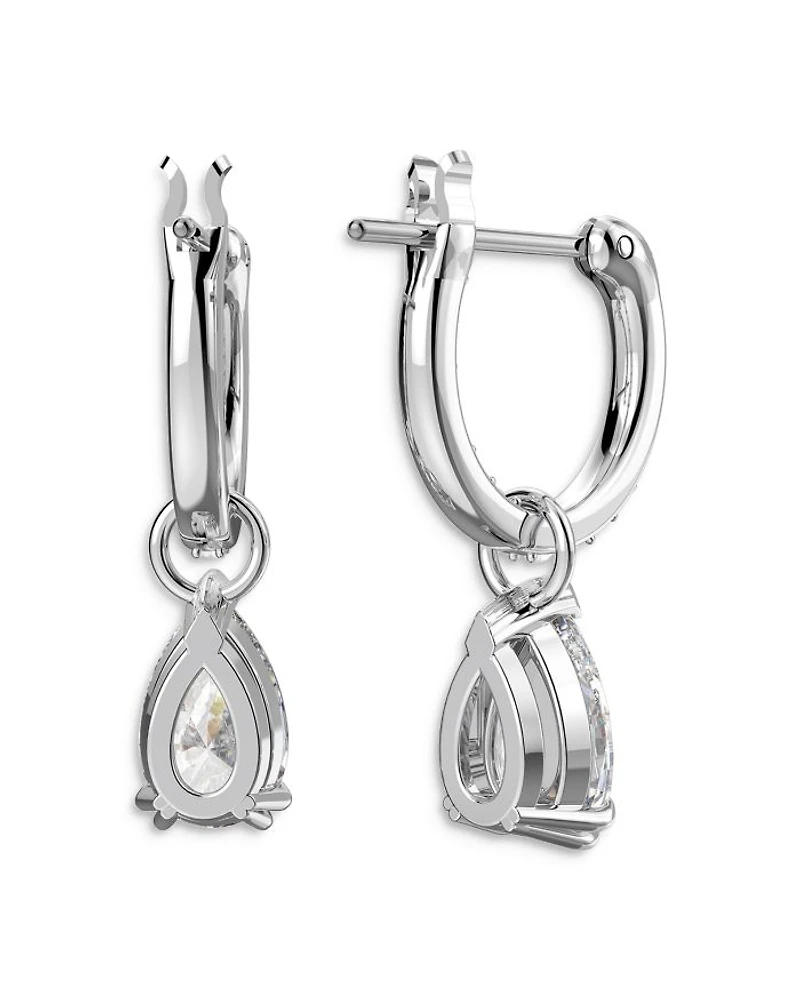 Stilla Crystal Pear Dangle Hoop Earrings
