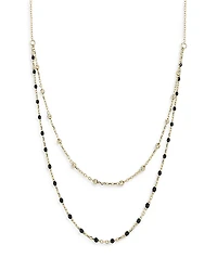 Moon & Meadow 14K Yellow Gold Double Layered Necklace, 16