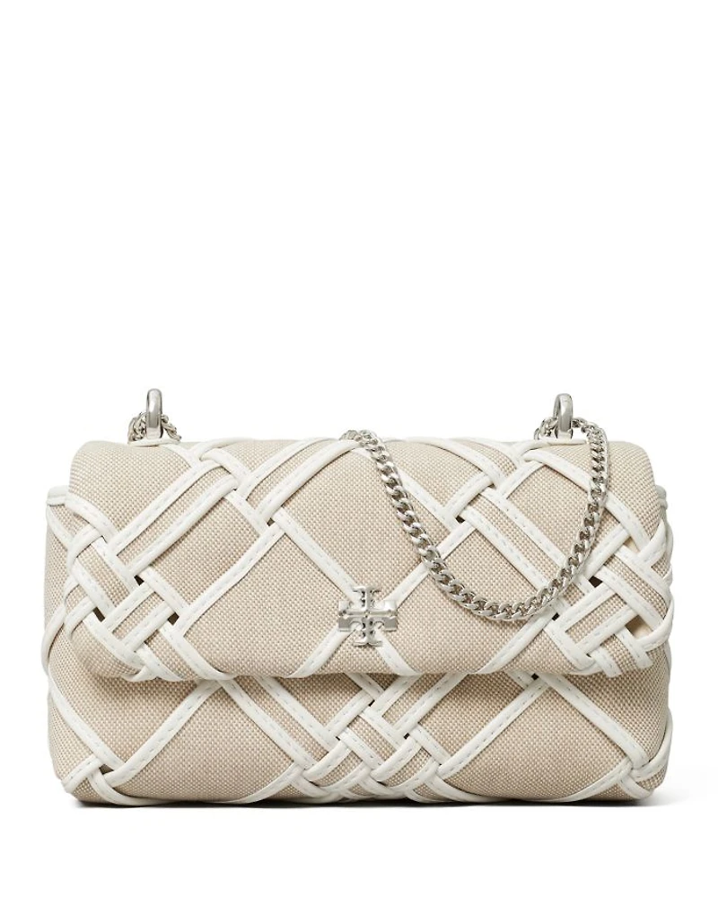 Mini Kira Woven Canvas Flap Bag