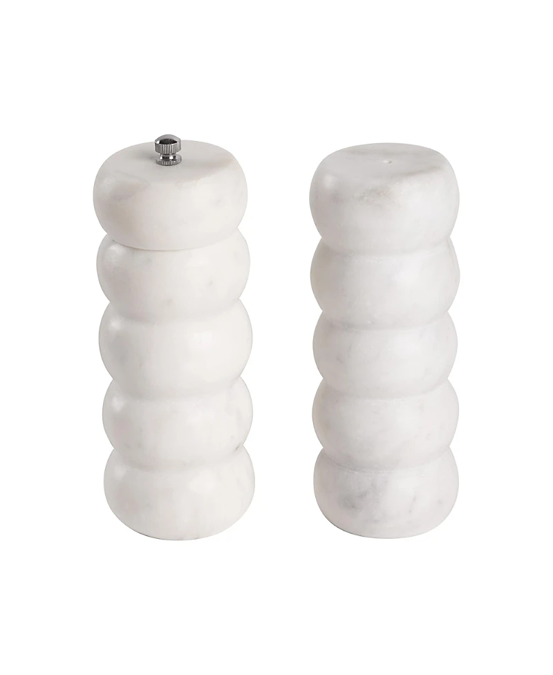 Gauri Kohli Quinto Marble Salt & Pepper Set - Large