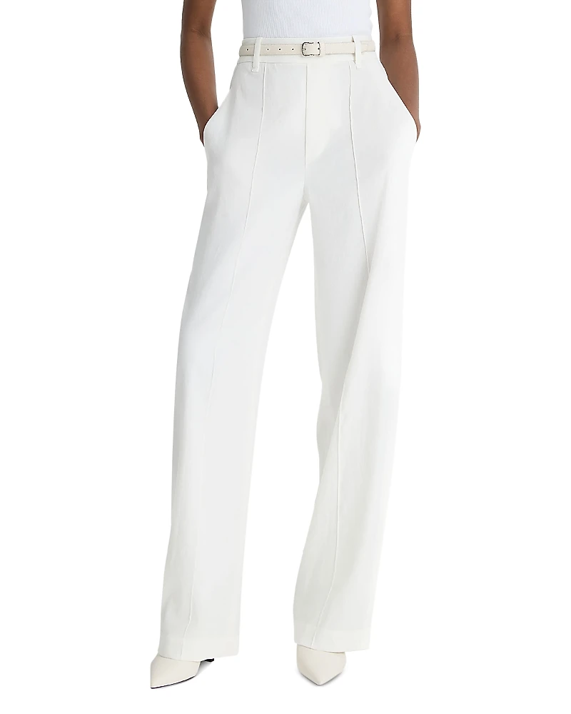 Vince Linen-Blend High-Rise Pull-On Pant