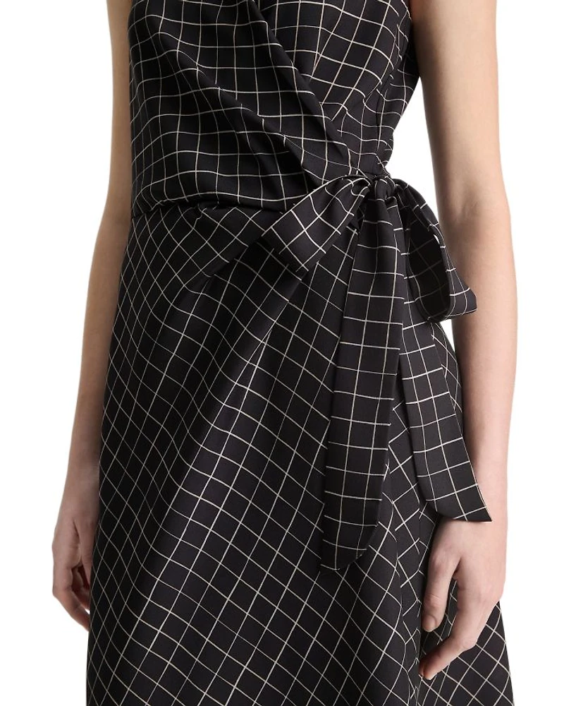 Trellis Plaid Sleeveless Dress