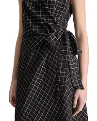 Trellis Plaid Sleeveless Dress