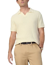 Textured Short Sleeve Polo Sweater