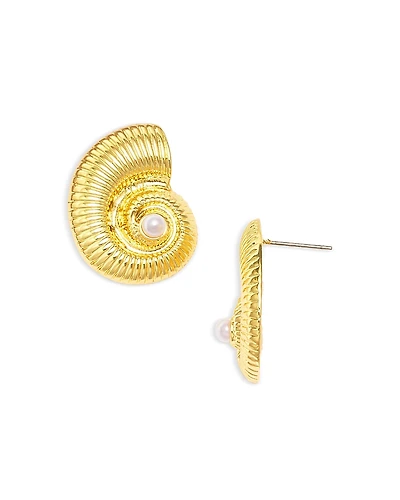 Aqua Shell Earrings - Exclusive