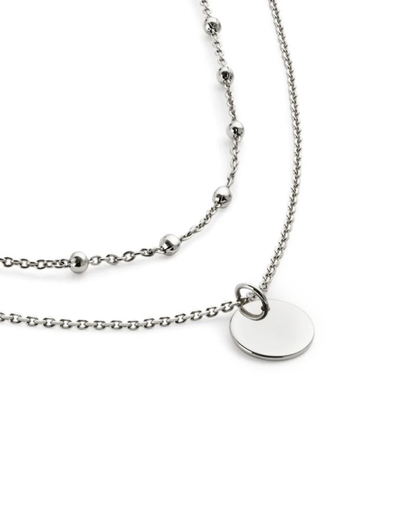 Willow Silver Coin Necklace Set