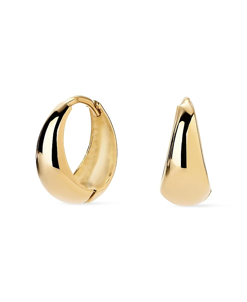 Ana Luisa Solid Gold Tapered Mini Huggie Hoops