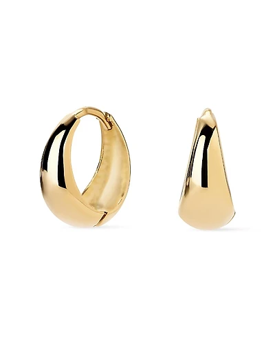 Ana Luisa Solid Gold Tapered Mini Huggie Hoops