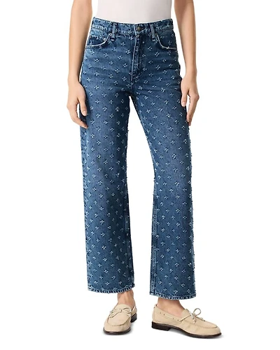 Shea High Rise Ankle Jeans Vintage Tweed