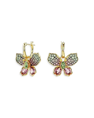 Swarovski Idyllia Crystal Butterfly Drop Earrings