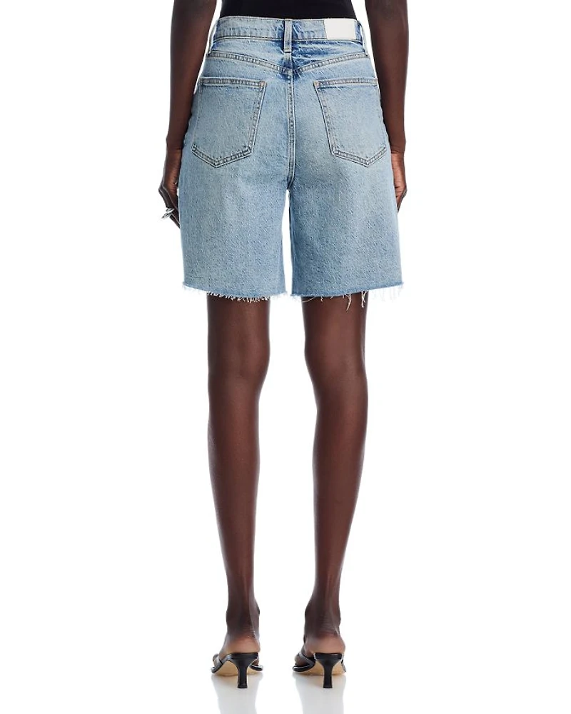 Kaylee High Rise Pinched Loose Denim Shorts