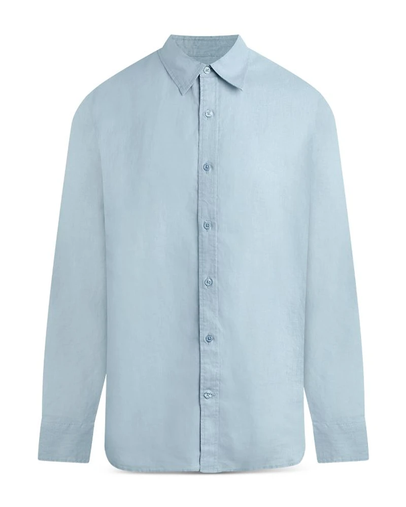 Jakob Oversized Button Front Linen Shirt