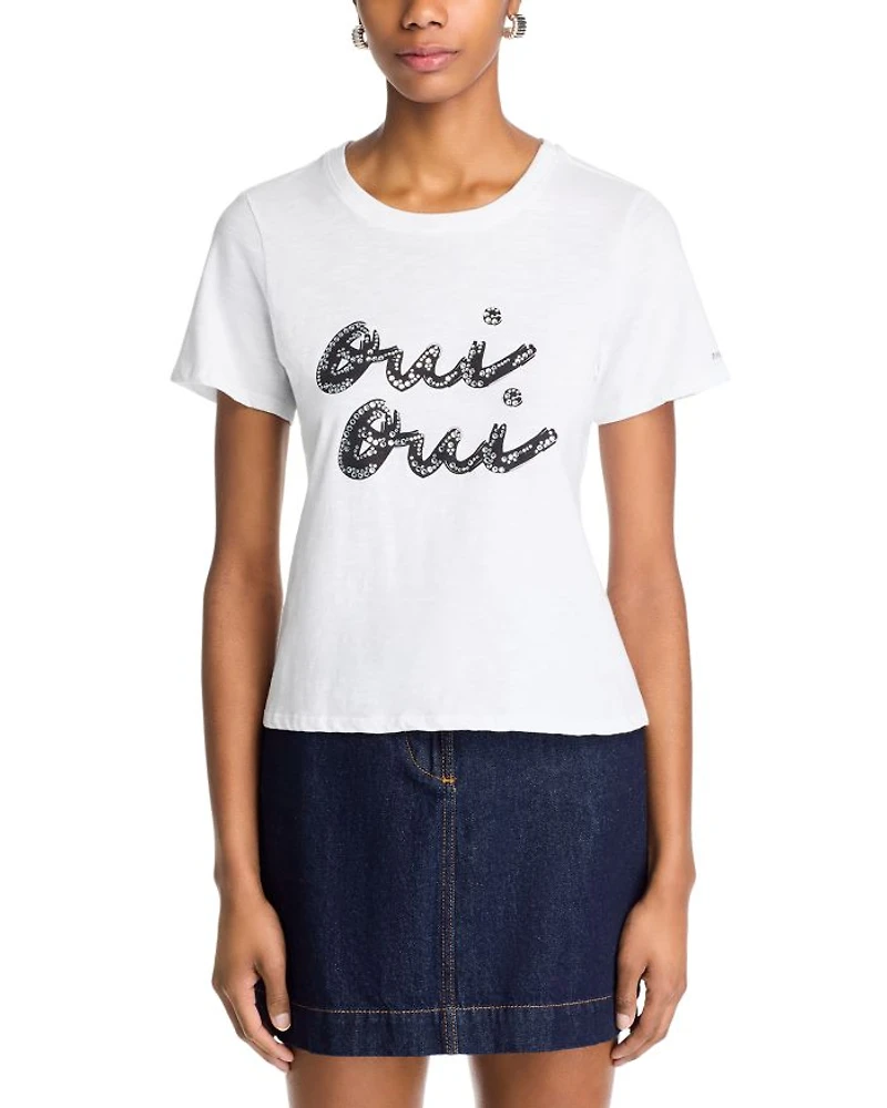 Rhinestone Oui Tee
