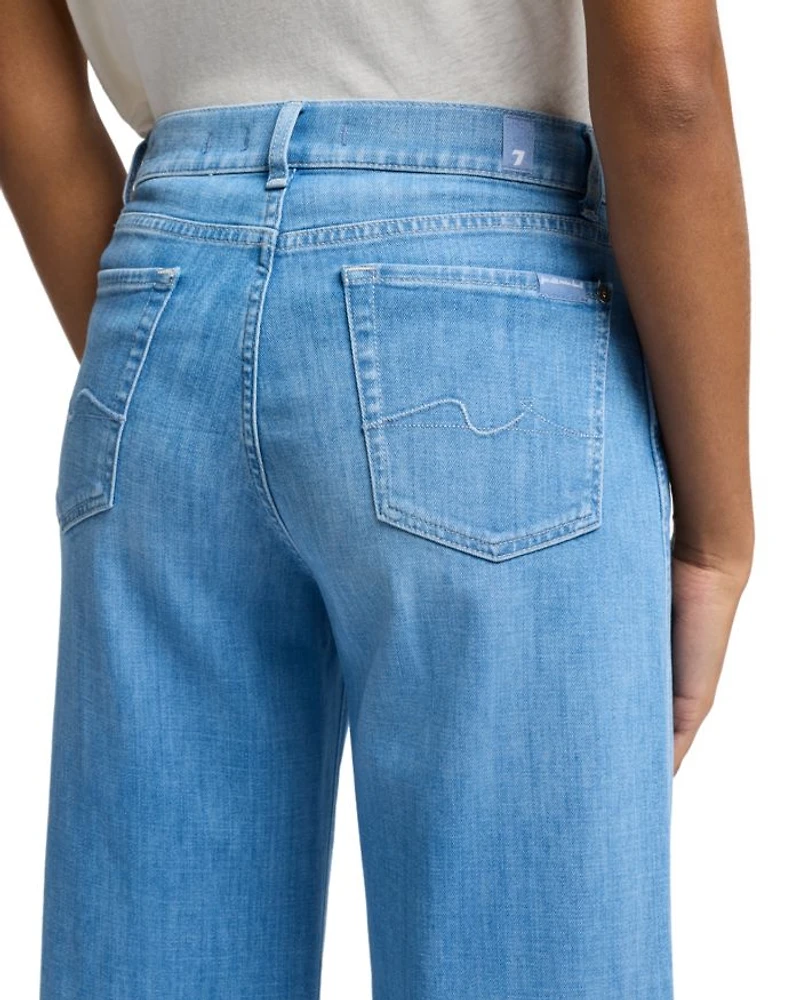 Lotta Cropped High Rise Wide Leg Jeans Charleston