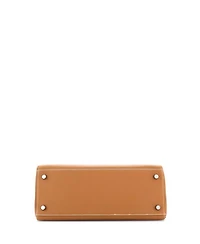 Kelly 28 Handbag Brown Clemence with Palladium Hardware