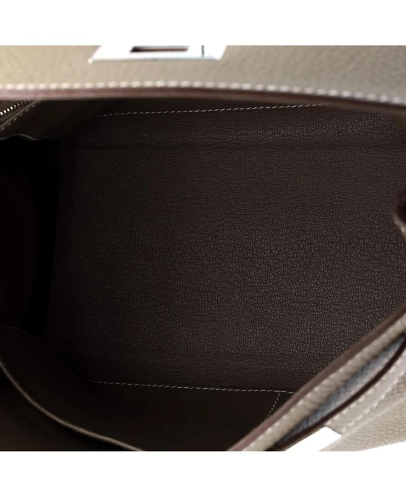 Kelly 28 Handbag Grey Togo with Palladium Hardware