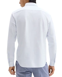 Sylvain Button Front Shirt Column Stripe