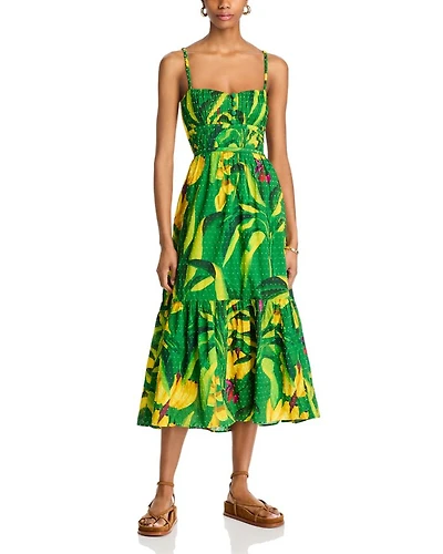 Banana Aquarela Midi Dress