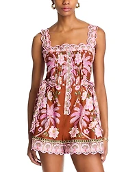 Palm Dream Pleated Romper