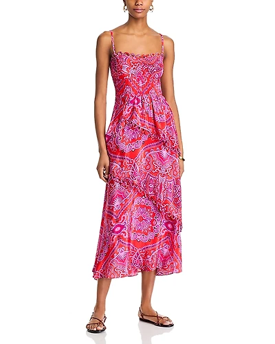 Farm Rio Paisley Scarf Maxi Dress