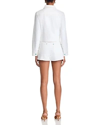 Turquoise Embellished Ceil Shorts