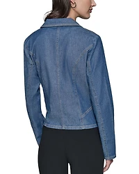 Asymmetric Denim Blazer