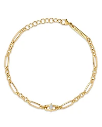14K Yellow Gold Marquis Diamonds Diamond Solitaire Link Bracelet