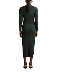 Ginny Plain Ruched Jersey Dress