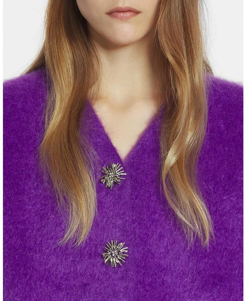 Brushed Mohair Cardigan