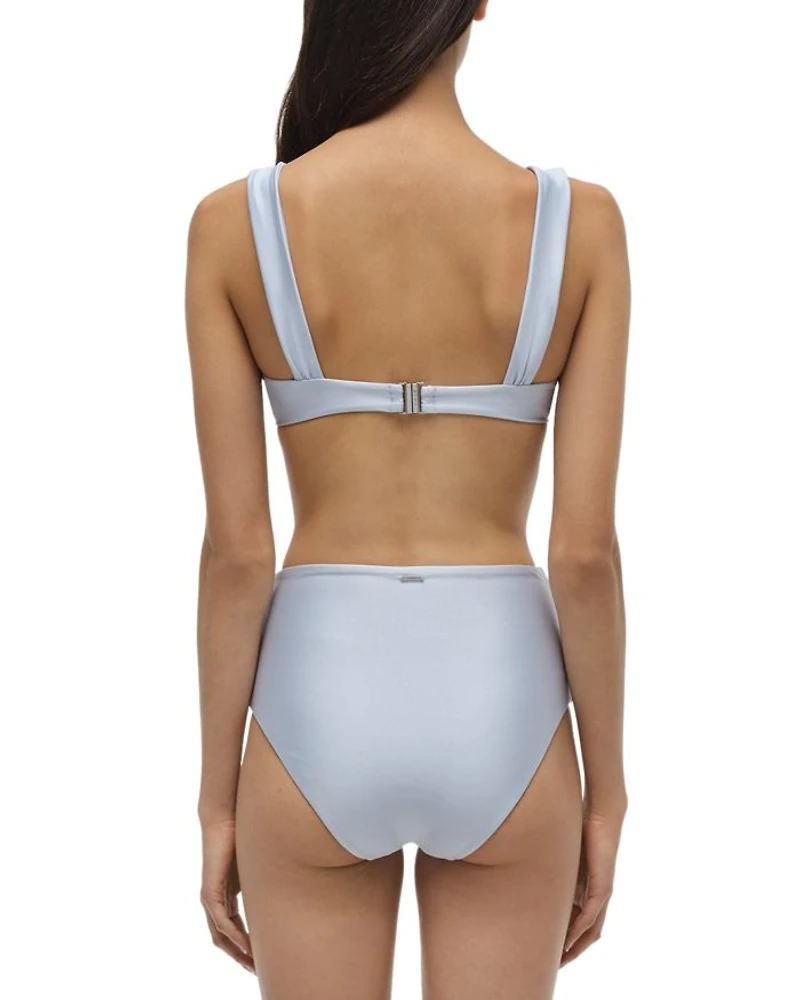 Teya High Waisted Ruched Bikini Bottom